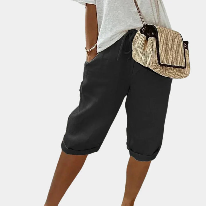 Bequeme Shorts aus Leinenmischung für Damen