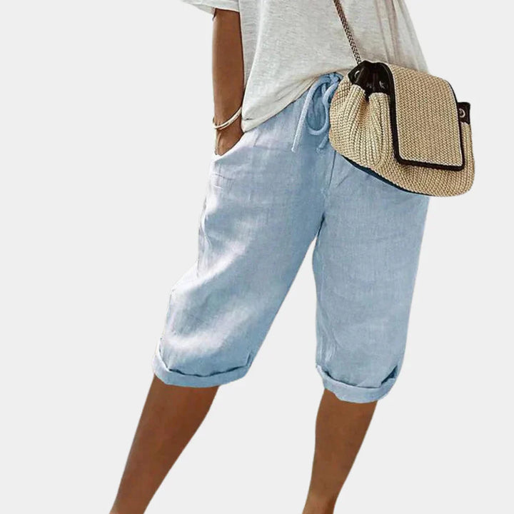 Bequeme Shorts aus Leinenmischung für Damen
