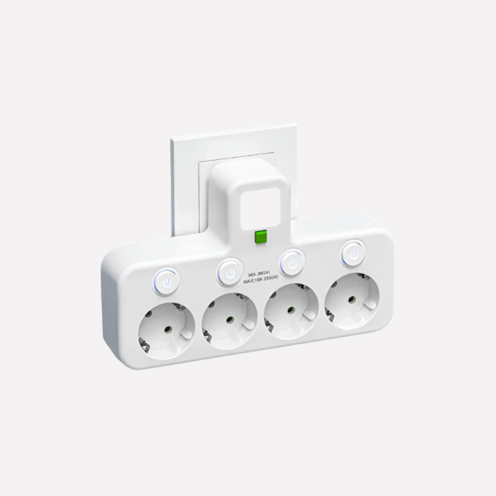 Steckdosenleiste mit USB- und Typ-C-Anschlüssen