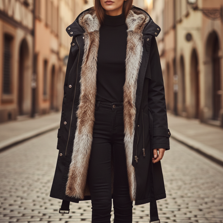 Damen Kapuzen Winter Parka