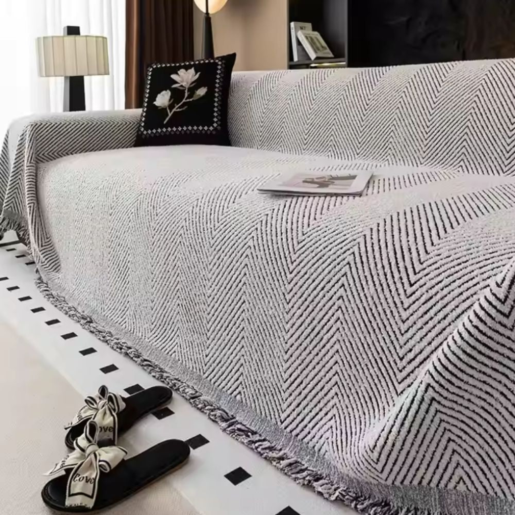 Umkehrbare Fischgrät-Couchdecke