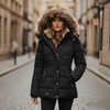 Damen Kapuzen gepolsterte Jacke