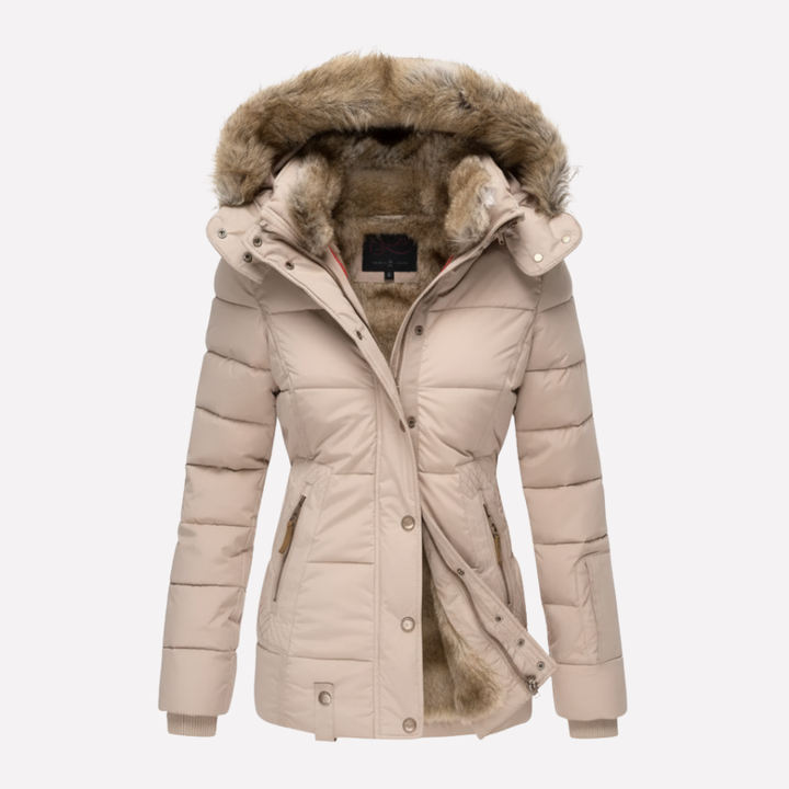 Damen Kapuzen gepolsterte Jacke