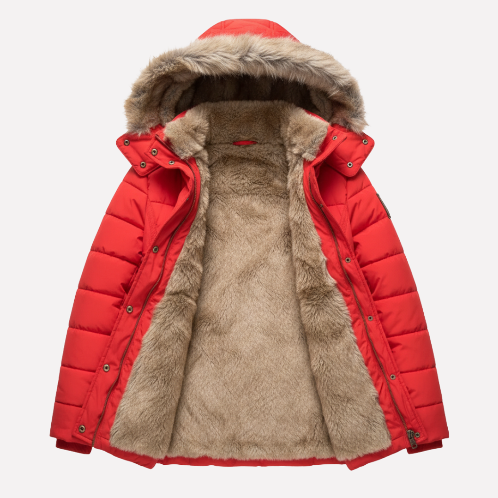 Damen Kapuzen gepolsterte Jacke