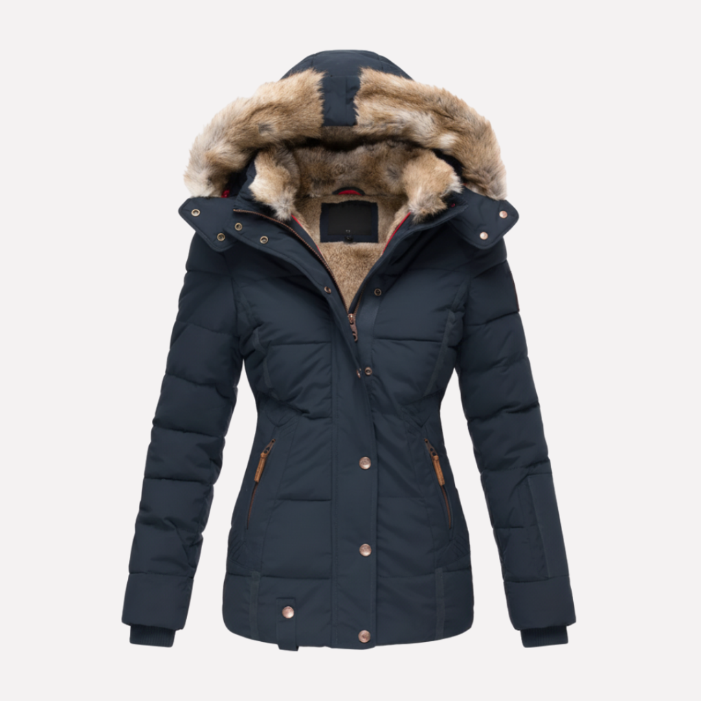 Damen Kapuzen gepolsterte Jacke
