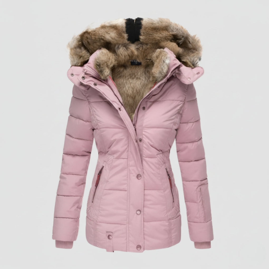 Damen Kapuzen gepolsterte Jacke
