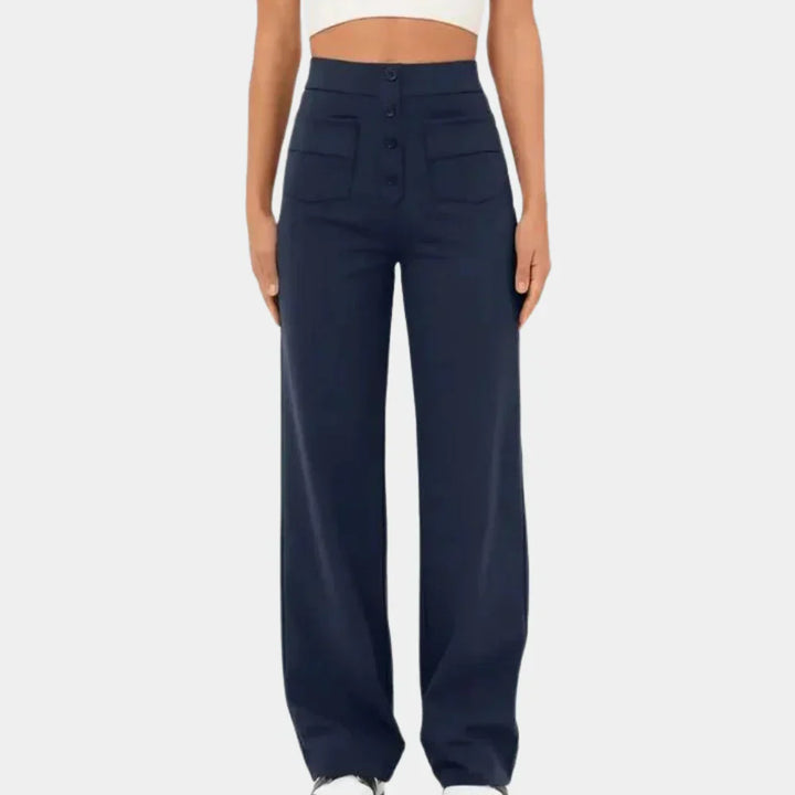 Hoch taillierte Straight-Leg-Hose für Damen