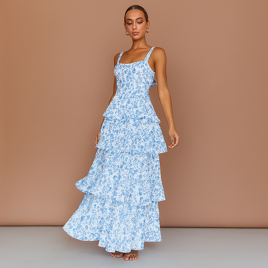 Boho-Maxikleid mit Blumenmuster