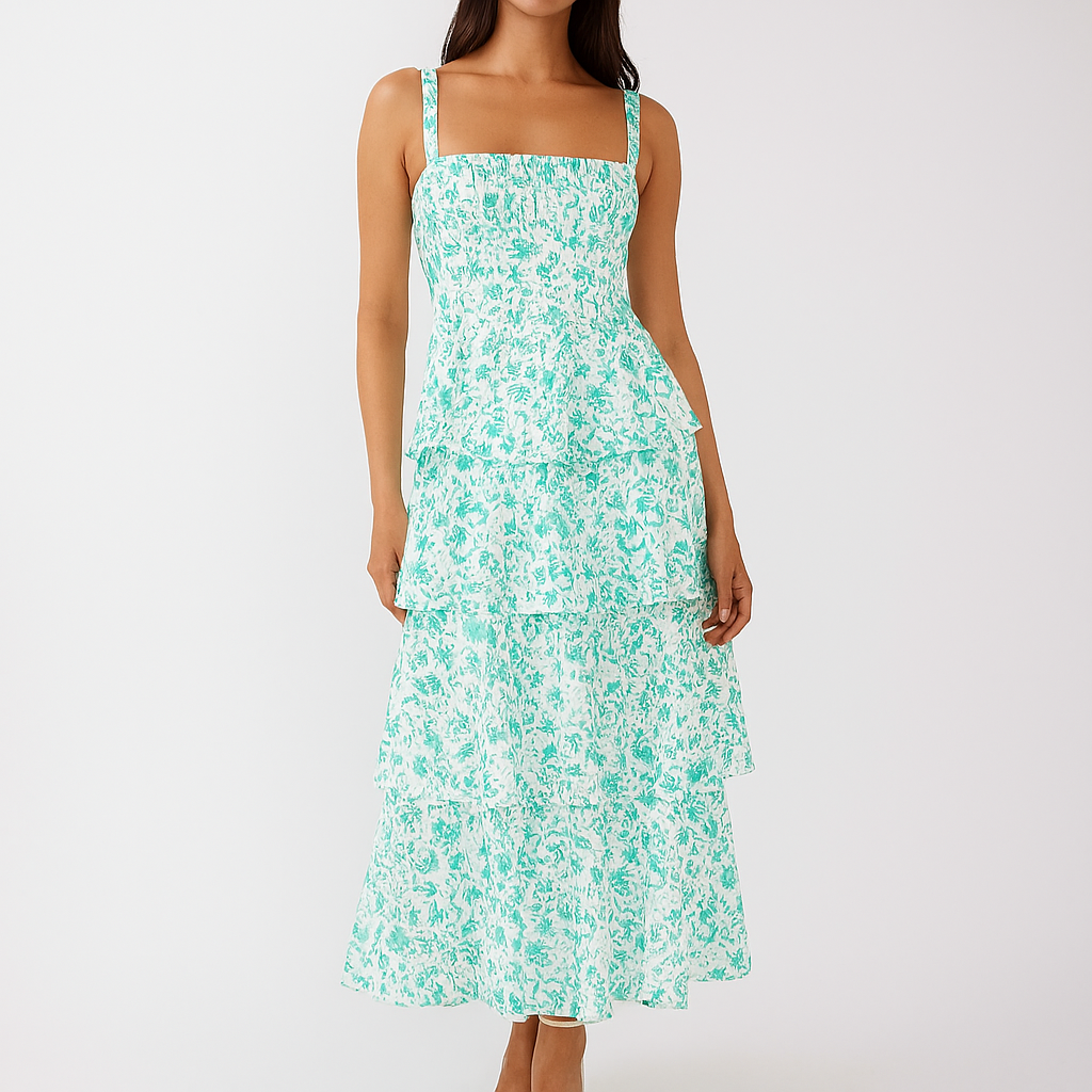 Boho-Maxikleid mit Blumenmuster