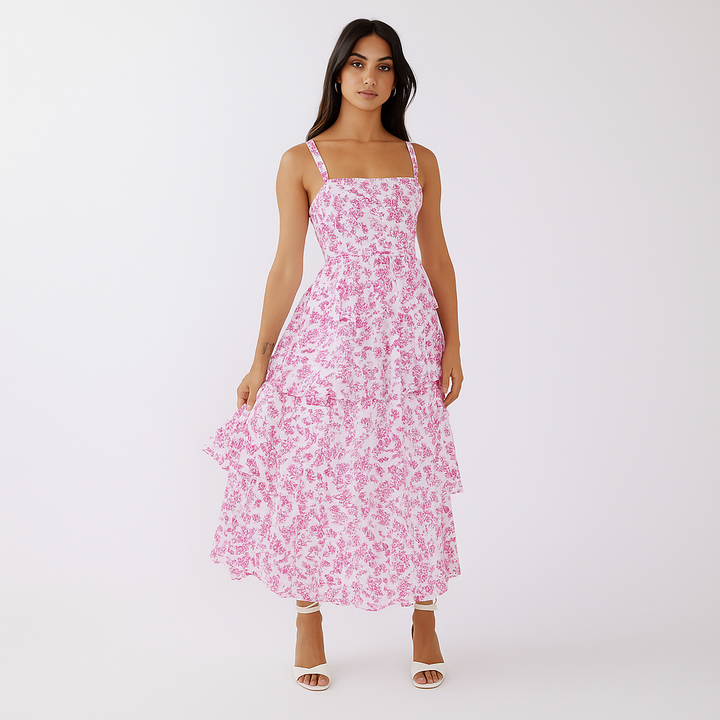 Boho-Maxikleid mit Blumenmuster