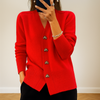 Gemütliche Strickjacke mit V-Ausschnitt