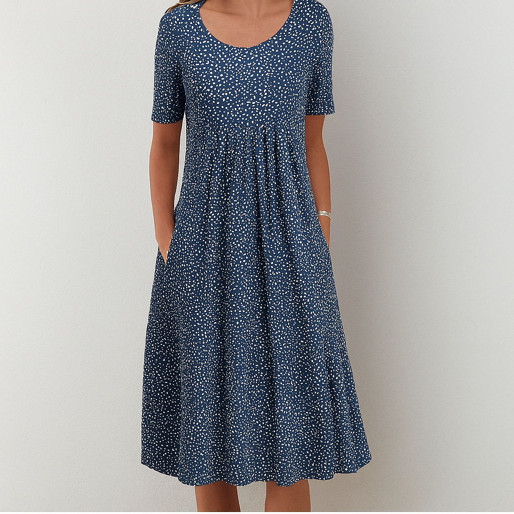 Müheloses Vintage-Sommerkleid mit Blumenmuster und Rüschen