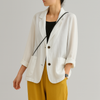 Blazer aus Naturfasern mit lockerer Passform