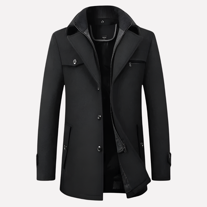Herrenjacke mit Reverskragen und Knöpfen