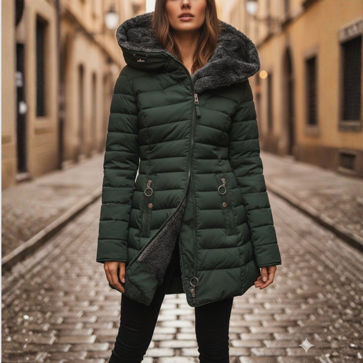 Damen Kapuzen Winterjacke