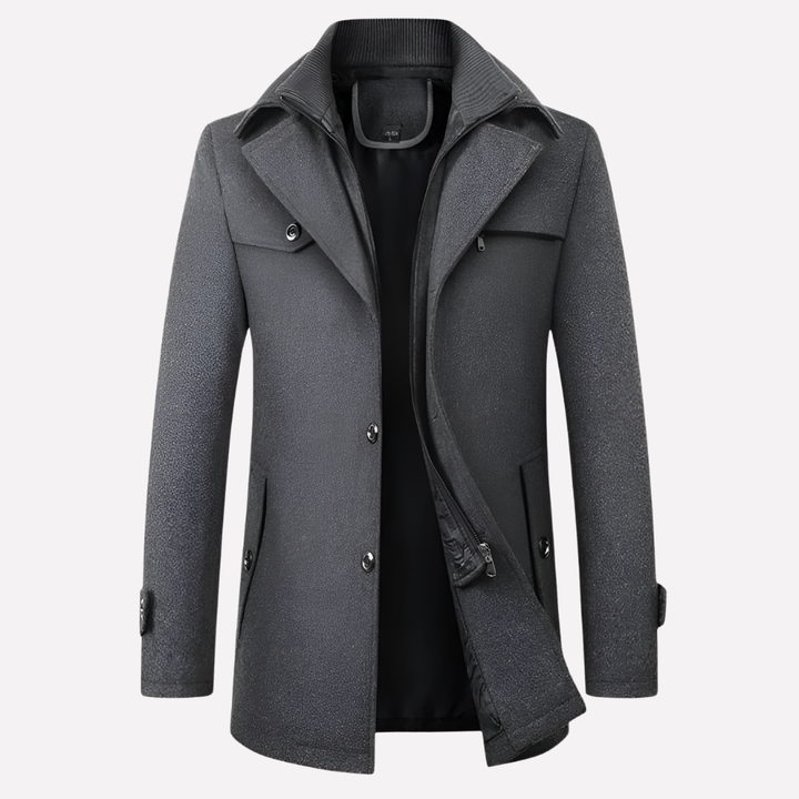 Herrenjacke mit Reverskragen und Knöpfen