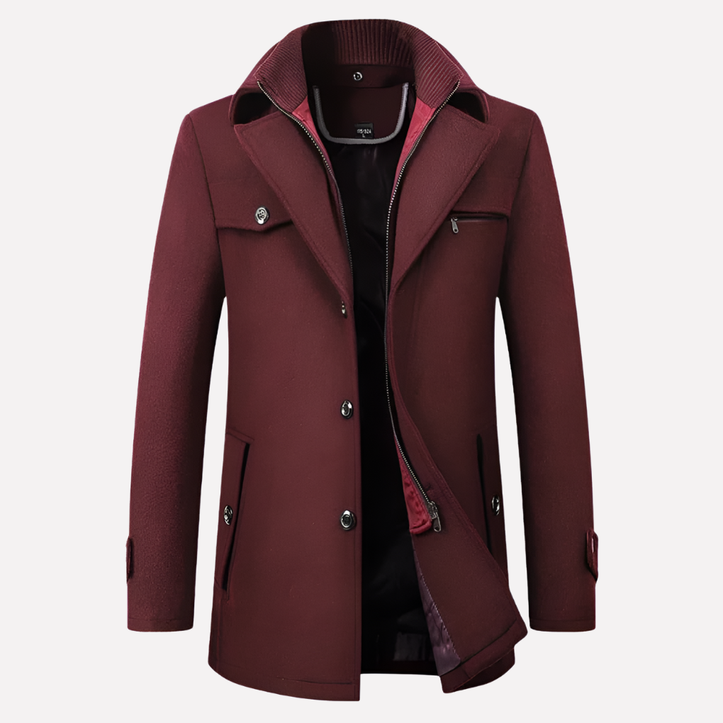 Herrenjacke mit Reverskragen und Knöpfen