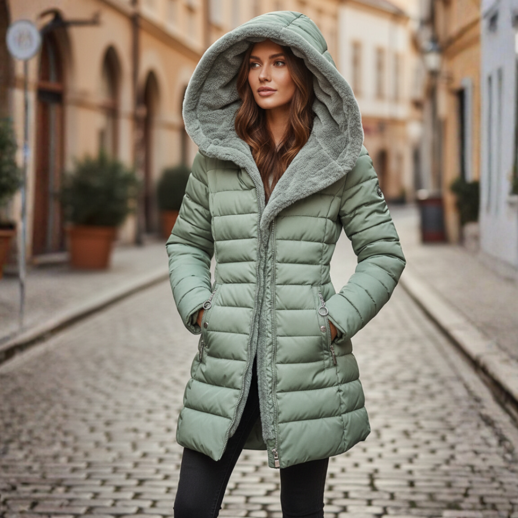 Damen Kapuzen Winterjacke