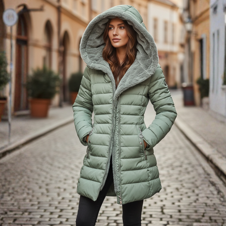 Damen Kapuzen Winterjacke