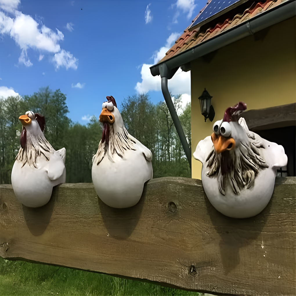 Launische Hahngartenornamente