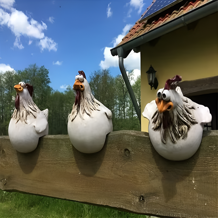 Launische Hahngartenornamente