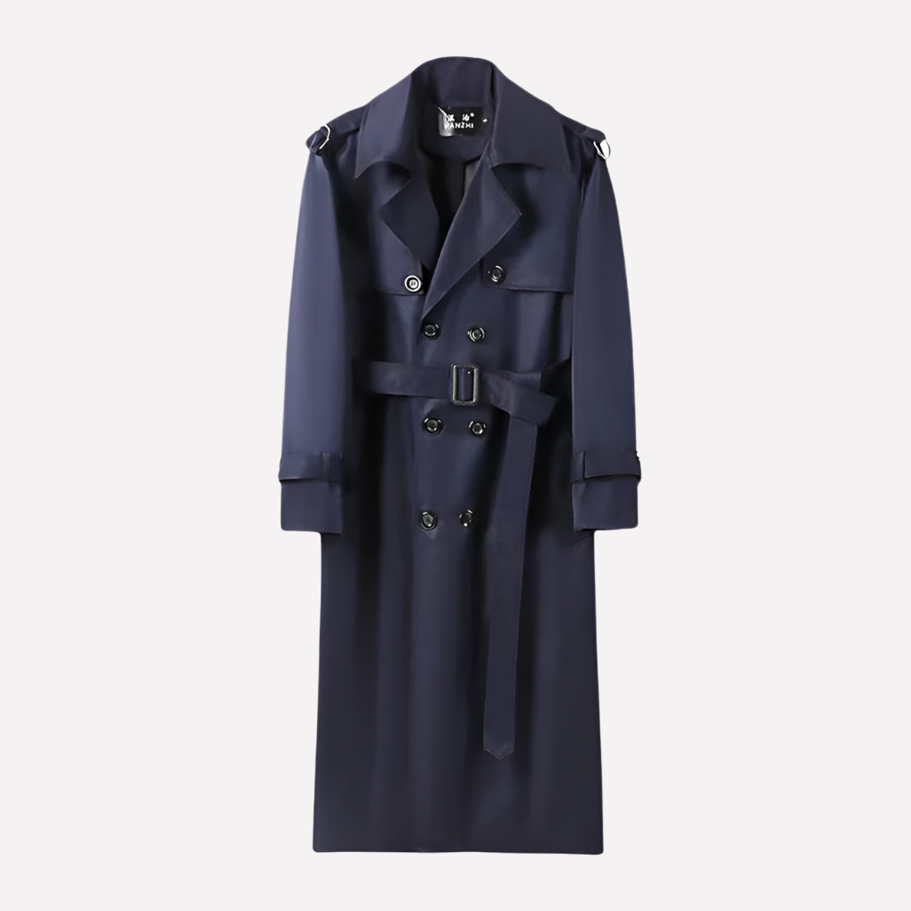 Herren Trenchcoat mit Gürtel über dem Knie