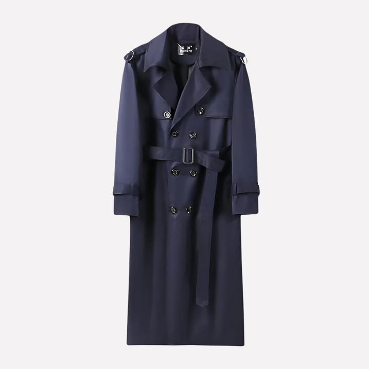 Herren Trenchcoat mit Gürtel über dem Knie