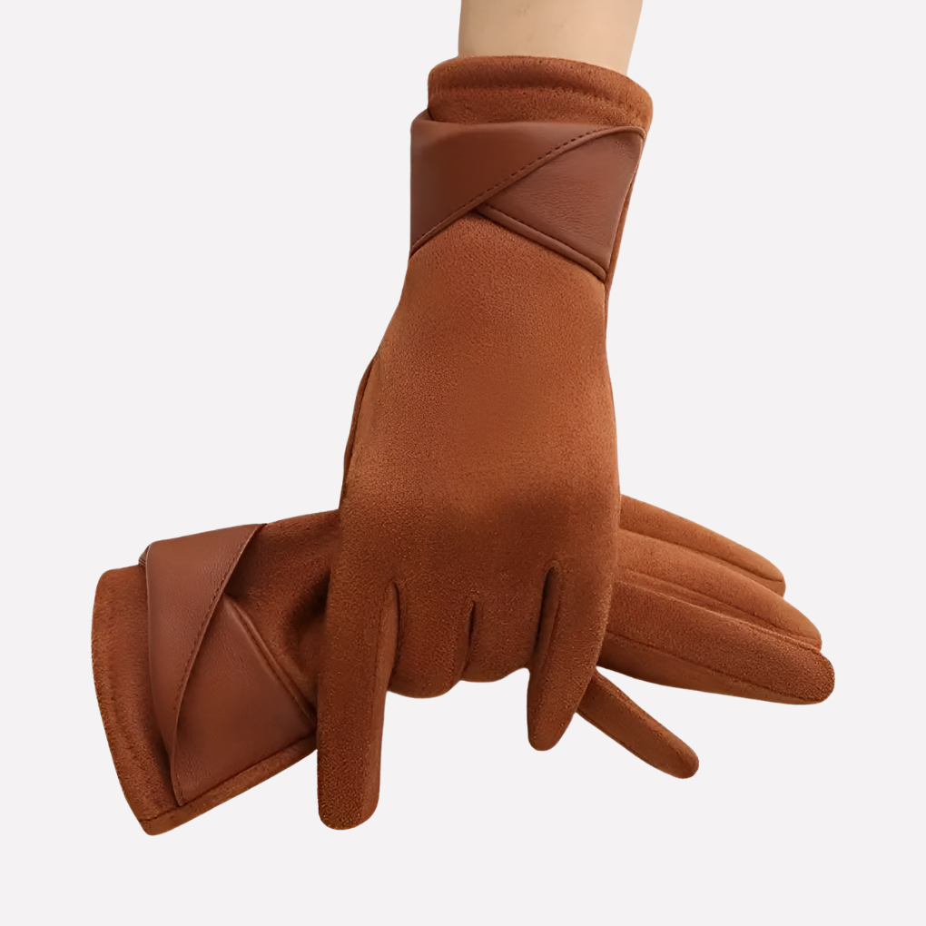 Damen Winterhandschuhe mit verstellbarem Riemen