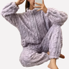 Damen Fleece Schlafanzug Set