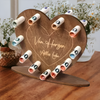Herzförmige Holz-Liebesbrief- & Cash-Geschenkbox