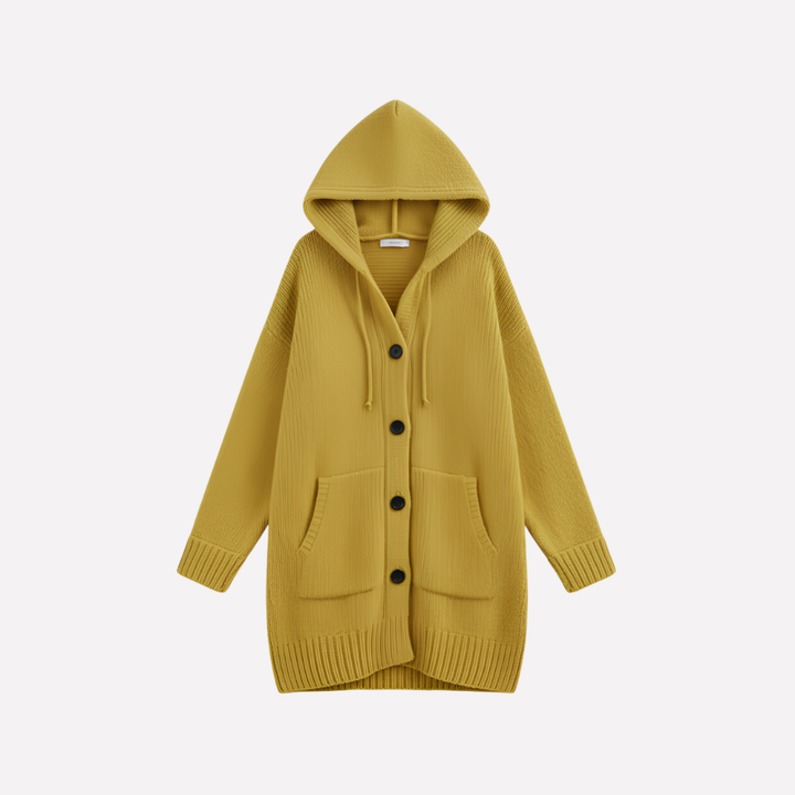 Damen Kapuzencardigan mit langem Schnitt