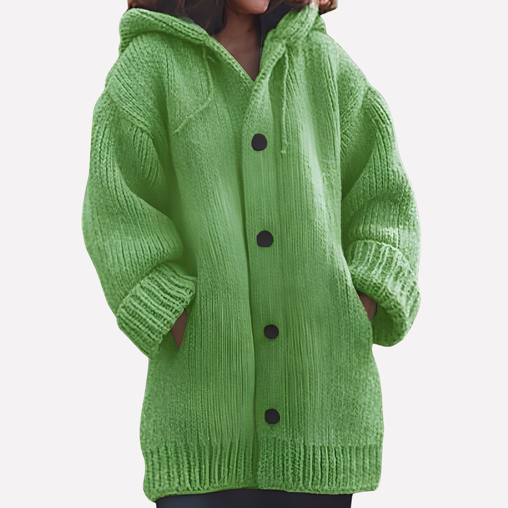 Damen Kapuzencardigan mit langem Schnitt