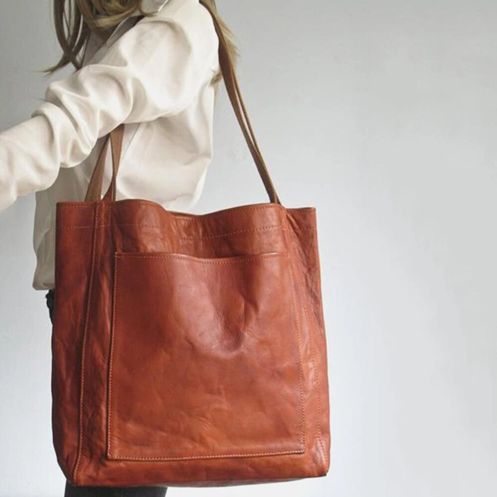 Luxuriöse Tote-Umhängetasche aus Leder für Damen