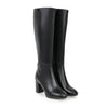 Damen-Kniehohe Stiefel mit Absatz und Reißverschluss