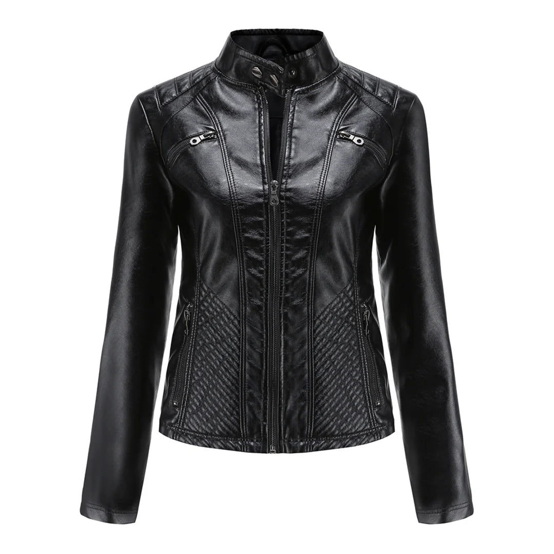 Stylische Damenjacke aus Kunstleder
