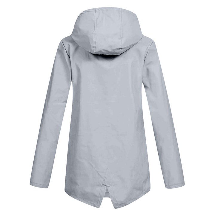 Halblange wasserdichte Jacke für Damen mit Reißverschluss