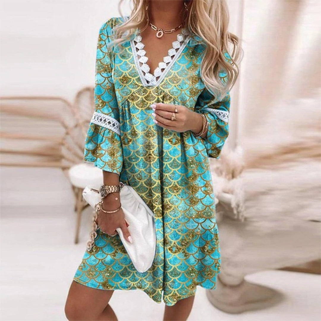 Boho-Sommerkleid mit Häkeldetails