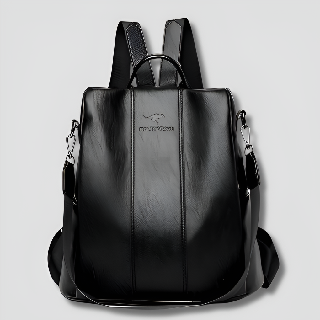 Diebstahlsicherer Lederrucksack für stilbewusste Frauen