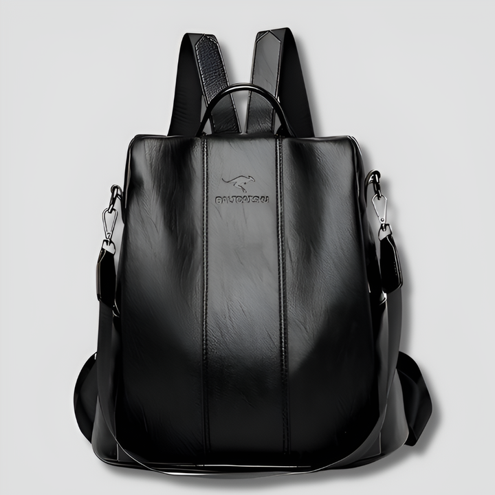 Diebstahlsicherer Lederrucksack für stilbewusste Frauen