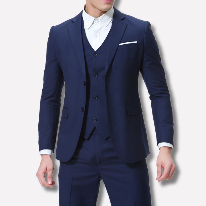 Slim-Fit-3-teiliger Anzug für Herren