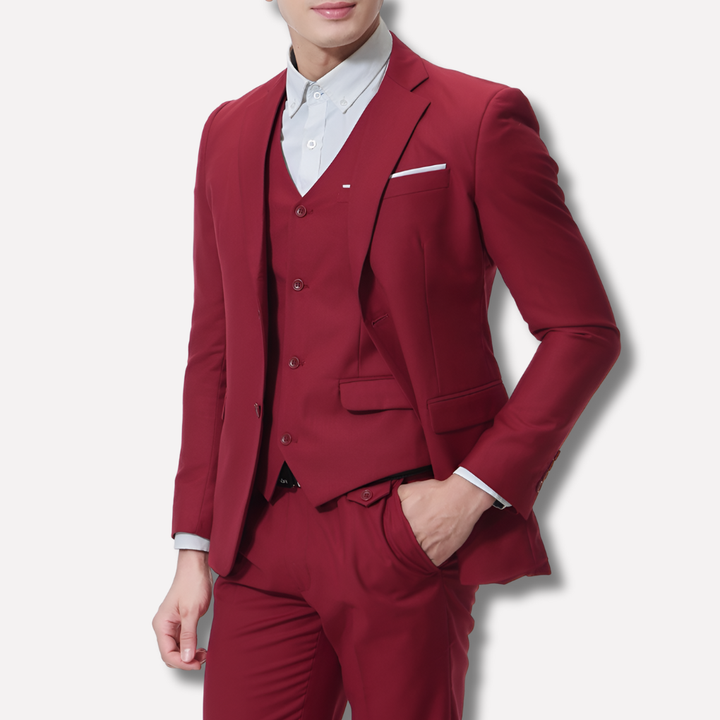 Slim-Fit-3-teiliger Anzug für Herren