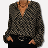 Elegante Bluse mit V-Ausschnitt und Print