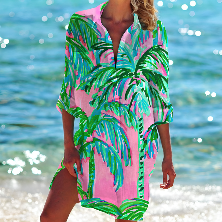 Leichtes, fließendes Boho-Kurzkleid für Damen