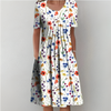 Müheloses Vintage-Sommerkleid mit Blumenmuster und Rüschen
