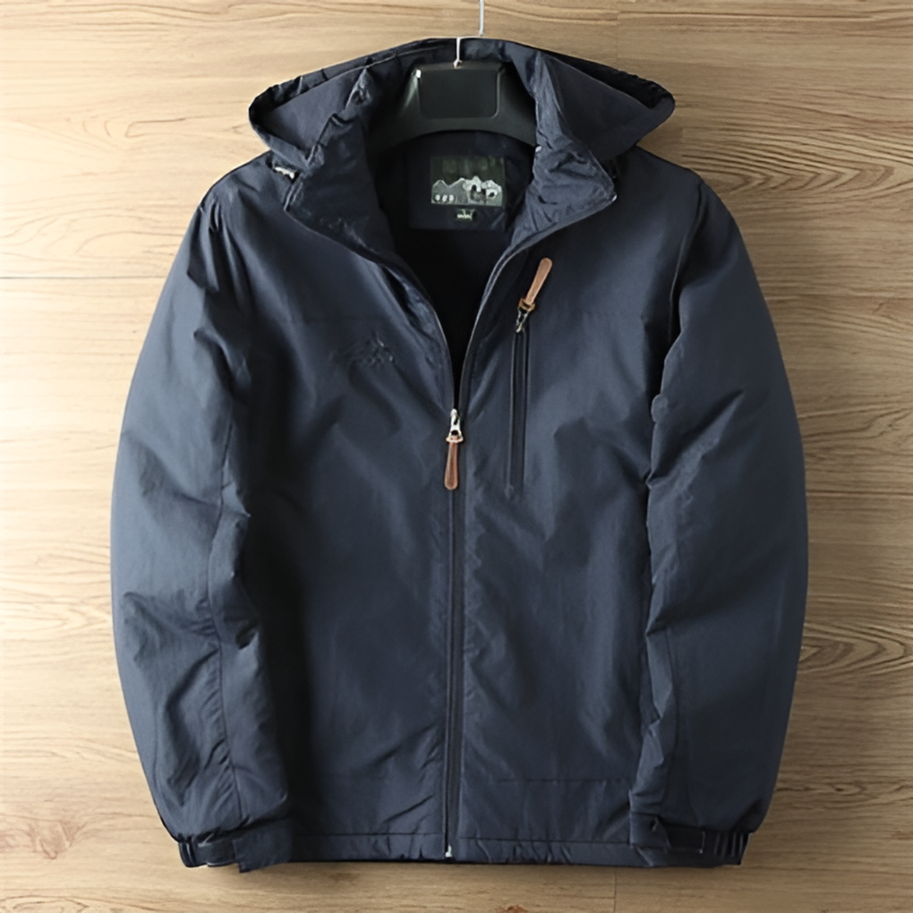 Wasserabweisende, atmungsaktive Outdoorjacke mit Kapuze für Herren