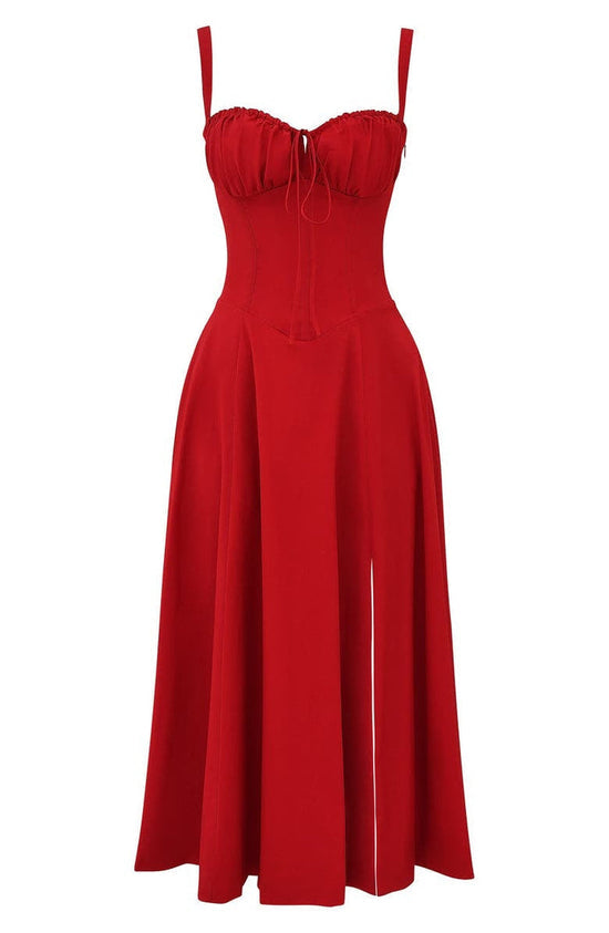 Blumiges, tailliertes Kleid