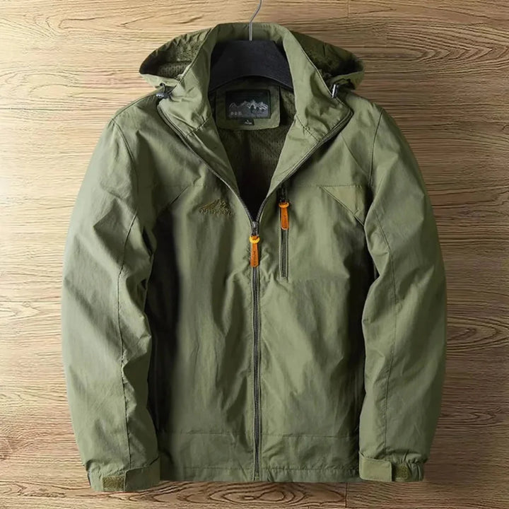 Wasserabweisende, atmungsaktive Outdoorjacke mit Kapuze für Herren
