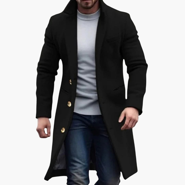 Herren Langmantel – Knopfleisten-Stil