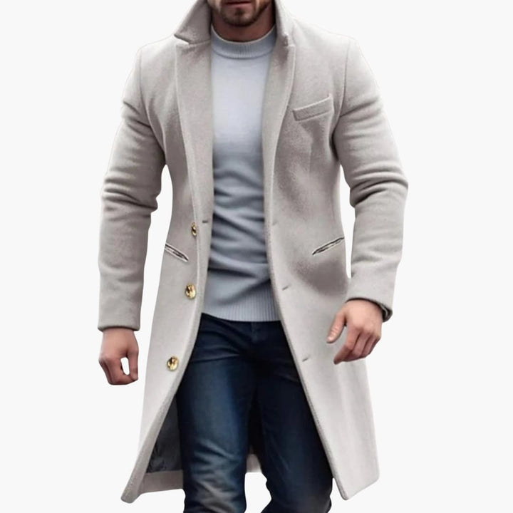 Herren Langmantel – Knopfleisten-Stil