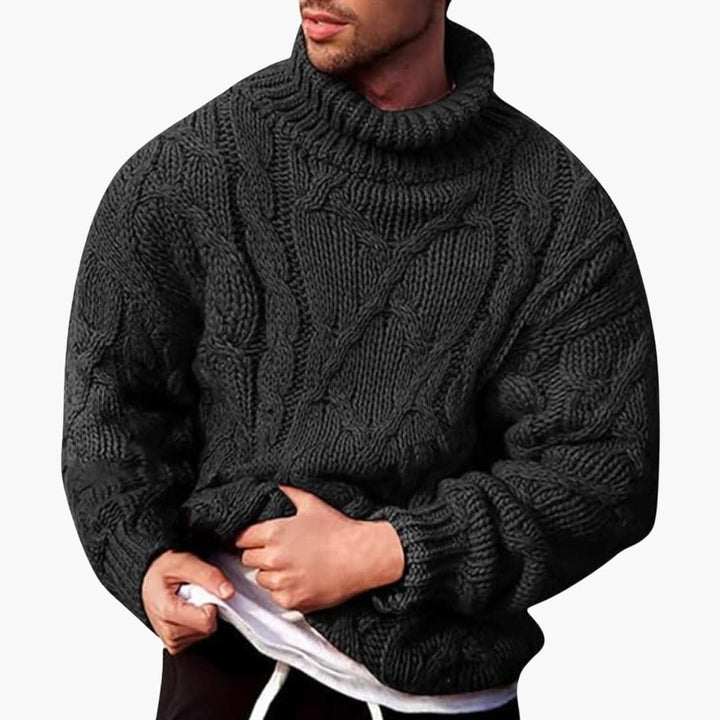 Herren Rollkragenpullover – Klassischer Strickpullover
